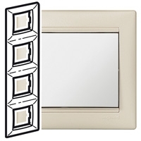 Legrand 770488 Рамка 4п вер Жемчужный VLN