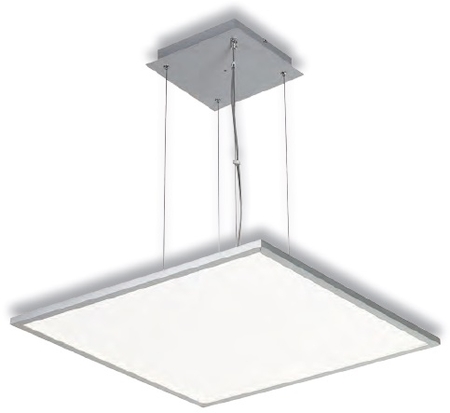 Lena Lighting 312687 LL LED PLANO Z 65W панель светодиодная подвесная опал, серебро 595х595 IP20  4000К