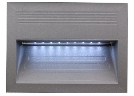 Lena Lighting 329401 LL LED BILEO E 1,8W Светильник для дек. подс, встр в стену, сереб, 27xLED, IP65 4000К 138x185x94