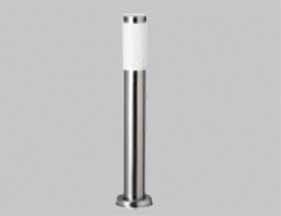 Lena Lighting 885815 LL Iris Steel Светильник парковый,40W, Е27, IP44, столбик 40см (плафон молочный)
