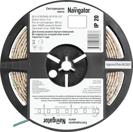 71697 СД Лента Navigator 71 697 NLS-5730CW60-30-IP20-12V R5
