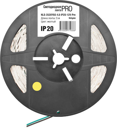 71438 СД Лента Navigator 71 438 NLS-3528Y60-4.8-IP20-12V-Pro R5
