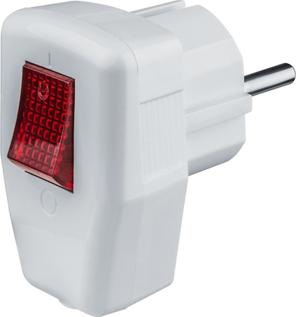 61364 Вилка Navigator 61 364 NCA-PL05-16A-ESC-WH угловая с/з с/выключ. белая