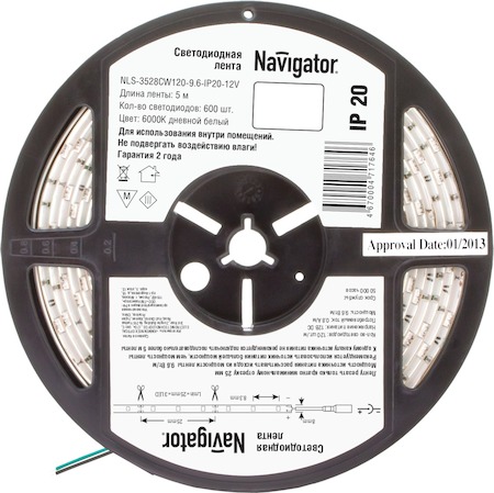 71764 СД Лента Navigator 71 764 NLS-3528СW120-9.6-IP20-12V R5