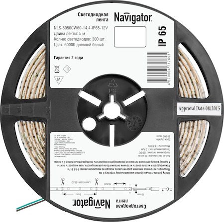 71769 СД Лента Navigator 71 769 NLS-5050СW60-14.4-IP65-12V R5