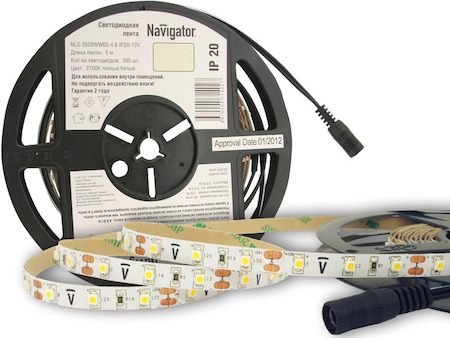 71402 СД Лента Navigator 71 402 NLS-3528WW60-4.8-IP20-12V R5