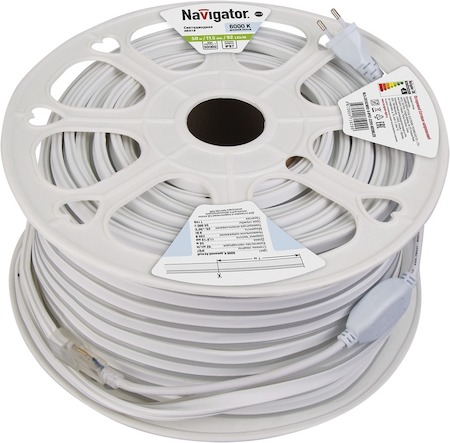 71929 СД Лента Navigator 71 929 NLS-2835СW92-9-IP67-220V-NEONLED R20