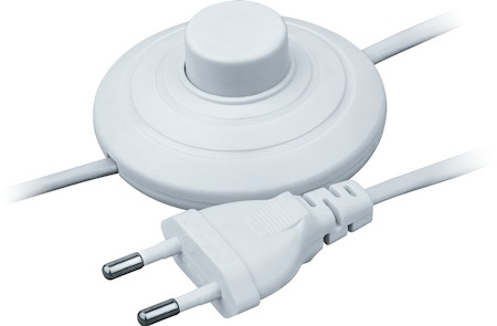 61600 Шнур Navigator 61 600 NPS-FS01-170-2x0.5-WH 1.7м с выкл. белый