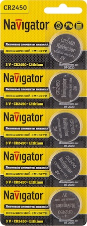 94766 Элемент питания Navigator 94 766 NBT-CR2450-BP5