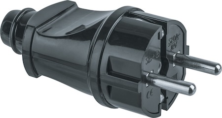 61360 Вилка Navigator 61 360 NCA-PL02-16A-E-BL прямая с/з черная