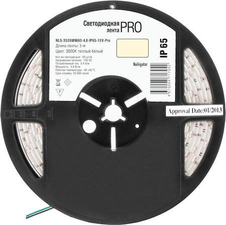 71704 СД Лента Navigator 71 704 NLS-3528WW60-4.8-IP65-12V-Pro R5
