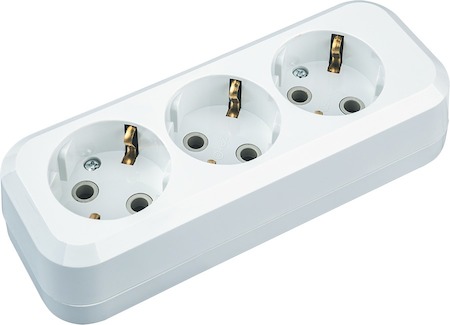 61584 Колодка Navigator 61 584 NCA-BL01-03-E-WH 3гн с/з АБС пластик