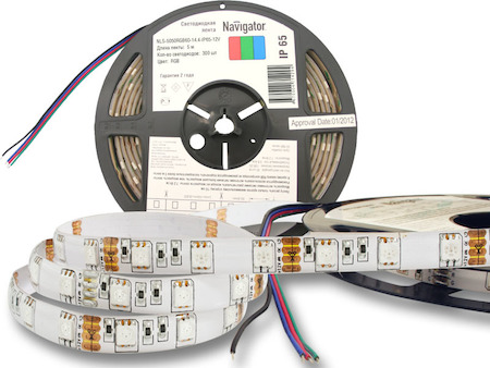 71429 СД Лента Navigator 71 429 NLS-5050RGB60-14.4-IP65-12V R5