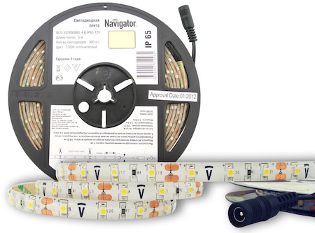 71403 СД Лента Navigator 71 403 NLS-3528WW60-4.8-IP65-12V R5