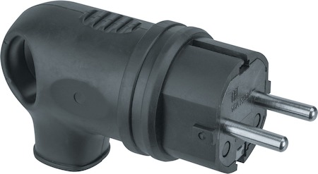 61367 Вилка Navigator 61 367 NCA-PLR01-16A-E-IP44-BL угловая с/з каучук черная