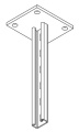 Ostec СПССгц4121-200 Стойка потолочная сварная СТРАТ 4121-200 (горячий цинк)