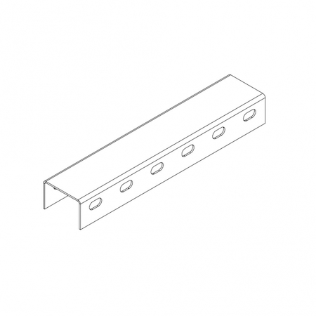 Ostec СПо604020U2-3 Профиль монтажный U-образный с боковой перфорацией 60х40х3000 (2 мм) (окрашенный)