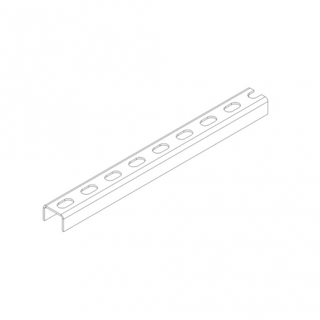 Ostec СПч302020U1-3 Профиль монтажный U-образный 30х20х3000 (2 мм) (неоцинк.)