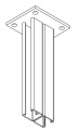 Ostec СПССэг4141-2-2000 Стойка потолочная сварная СТРАТ двойная 4141-2000 (гальваника)