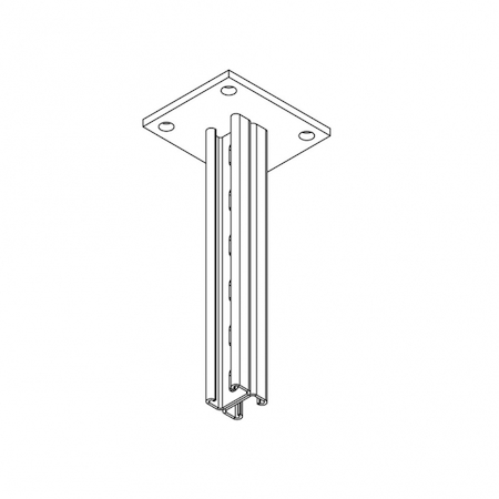 Ostec СПССгц4121-2-1200 Стойка потолочная сварная СТРАТ двойная 4121-1200 (горячий цинк)