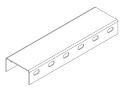 Ostec СПгц804020U2-3 Профиль монтажный U-образный с боковой перфорацией 80х40х3000 (2 мм) (горячий цинк)