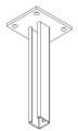 Ostec СПССо4141-800 Стойка потолочная сварная СТРАТ 4141-800 (окрашенная)