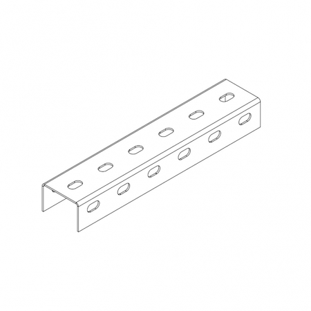 Ostec СПгц604025U3-3 Профиль монтажный U-образный перфорированный 60х40х3000 (2,5 мм) (горячий цинк)