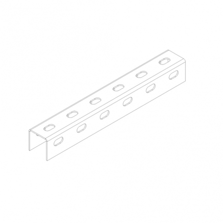 Ostec СПо404020U3-3 Профиль монтажный U-образный перфорированный 40х40х3000 (2 мм) (окрашенный)