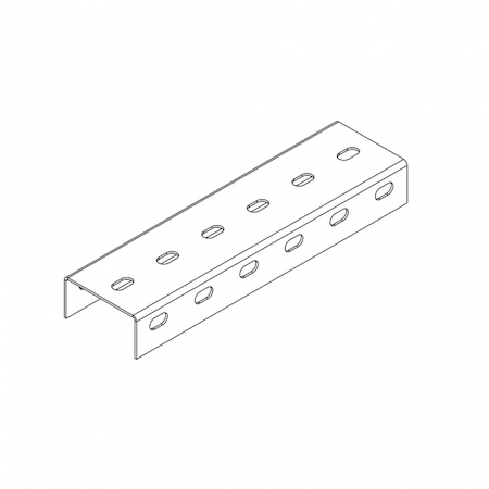 Ostec СПо804020U3-3 Профиль монтажный U-образный перфорированный 80х40х3000 (2 мм) (окрашенный)