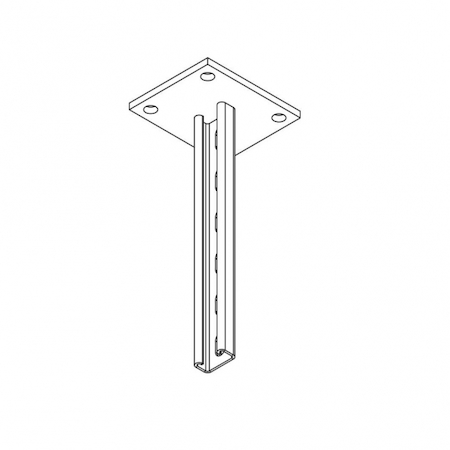 Ostec СПССч4121-1500 Стойка потолочная сварная СТРАТ 4121-1500 (неоцинк.)