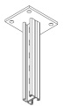 Ostec СПССо4121-2-2000 Стойка потолочная сварная СТРАТ двойная 4121-2000 (окрашенная)