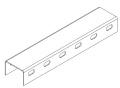 Ostec СПч704025U2-3 Профиль монтажный U-образный с боковой перфорацией 70х40х3000 (2,5 мм) (неоцинк.)