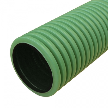PR15.0095 Труба гофрированная двустенная ПЭ ливневая SN6 зеленая д110 (50м/уп) Промрукав