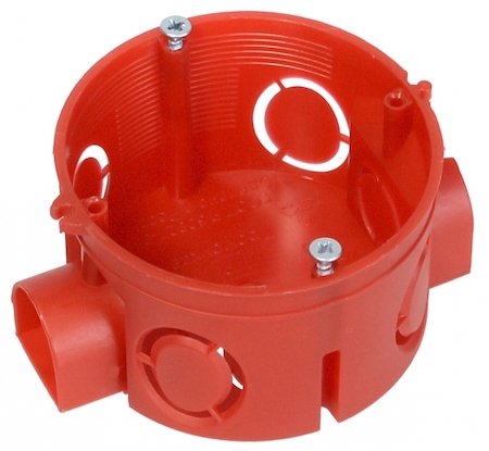 Коробка установочная 80-0500 С безгалогенная (HF) 64х40 с саморезами (224шт/кор) Промрукав