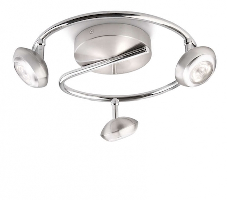 Philips 915004147301 571791716 PROMO ceil.plateLEDnickel 3x4W