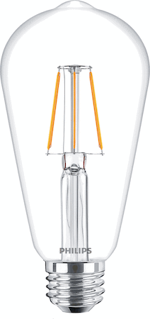 Philips 57423200 Филаментные светодиодные лампы серии Classic - LED-lamp/Multi-LED - Метка энергоэффективности (EEL): A++ - Коррелированная цветовая температура