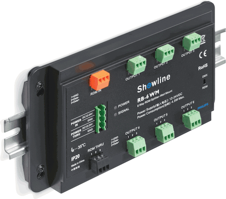 Philips 60102999 Lighting control system component - VAYA DMX Booster - DMX controlled 6-way splitter (RB-6WM)