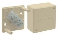 Plast Electro PE 410 142/10 К PE Коробка клеммная, наруж.монтаж, 55х55х30мм, IP42, крем