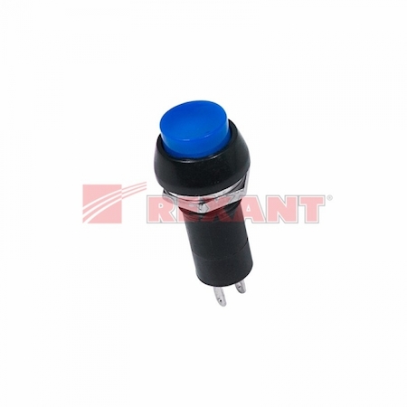 36-3031 Выключатель-кнопка  250V 1А (2с) ON-OFF  синяя  (PBS-11А)  REXANT