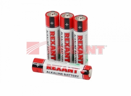 30-1012 Стоимость за 1 шт (блистер 4шт)  AAA/LR03 "REXANT"1,5 V  4шт блистер 