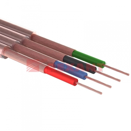 01-6012 Кабель ШГЭС, 4 жилы, плоский, прозрачный SILICON, 100 м.,  REXANT