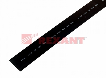 22-5008 Термоусадка  25,0 / 12,5 мм, черная (упак. 10 шт. по 1 м)  REXANT