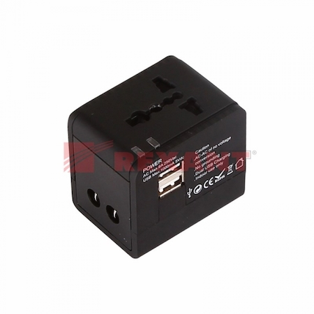 11-1054 Адаптер сетевой "Путешественник" квадрат 2xUSB REXANT