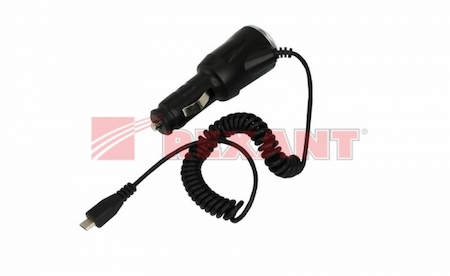 REXANT 18-4090 Автозарядка в прикуриватель microUSB (АЗУ) шнур спираль черная блистер