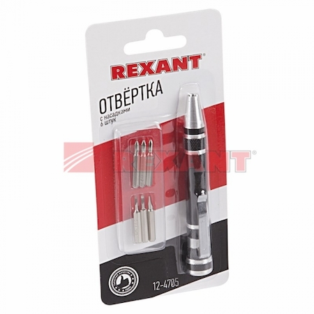 REXANT 12-4705 Отвертка с насадками  6 шт Rexant