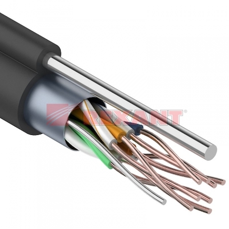 Фото Rexant 01-0144 Кабель FTP 4х2х24AWG кат.5е медь с тросом 305м (м)