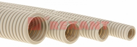 28-0020-10 Труба гофрированная из ПВХ с зондом ø20 мм (бухтa 10 м/уп.)  REXANT