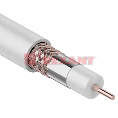 Фото Rexant 01-2221 Кабель RG-6U+CU Cu/AL/Cu 48х0.12 75 Ом 100м Б (м)