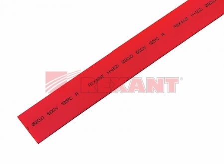 22-0004 Термоусадка  20,0 / 10,0 мм, красная (упак. 10 шт. по 1 м)  REXANT