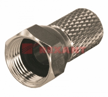 05-4005 F-разъем для  SAT, (с резиновым уплотнителем), медь, L=20 мм  REXANT